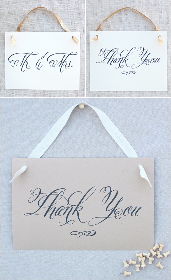 wedding thank you sign ideas