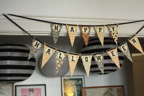 Printable Happy Halloween banner